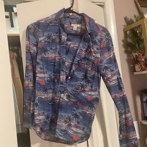 Jcrew half button down top